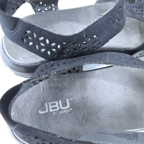 Jambu Zoe Black Slingback LAser Cut Women’s Comfort Sandals - Picture 7 of 8